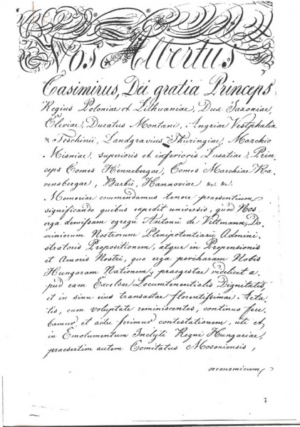 Datei:Foundation-charter-university-mosonmagyarovar-1818-seite-1 sm.jpg